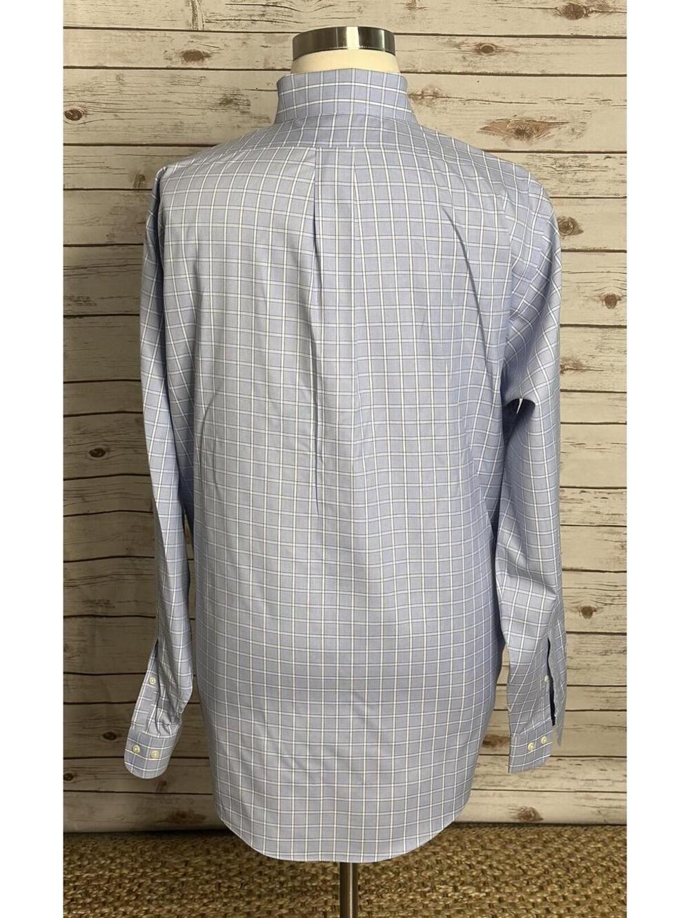 Brooks Brothers Original Polo Shirt blue white cotton button-down shirt 17-6/7 - Picture 6 of 8